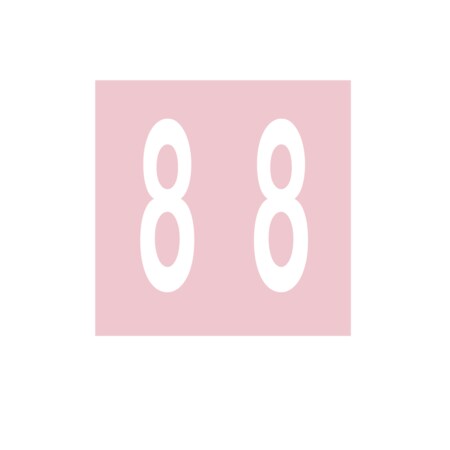 Ames - Filing Labels - Large - Number 8 1-7/8 X 1-7/8 Pink